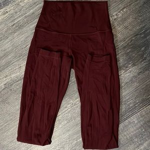 Burgundy lululemon align tights